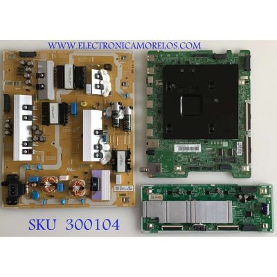 KIT DE TARJETAS PARA TV SAMSUNG / MAIN BN94-14259M / BN41-02695A / FUENTE BN44-00977A / L55S7NA_RHS / LED DRIVER BN44-00978B / RM3349B6 / PANEL CY-TR055FLLV3H / MODELO QN55Q70RAFXZA FA01